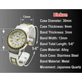 thumbnail image 2 of Blekon Collections Japanese Quartz Women's 30mm Alloy Case Elegant Design Metal Cuff Bangle Watch, 2 of 5