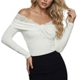 thumbnail image 3 of Lixiuxyad ’s Lace Panel One Shoulder Front Bodysuit – & Party Ready,White, 3 of 5