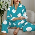 thumbnail image 6 of Sikiie Sky Blue And White Polka Dot Pajamas for Women Set, Womens Pajama Sets, Lounge Sets for Women, 2pjs for Women-Medium, 6 of 7