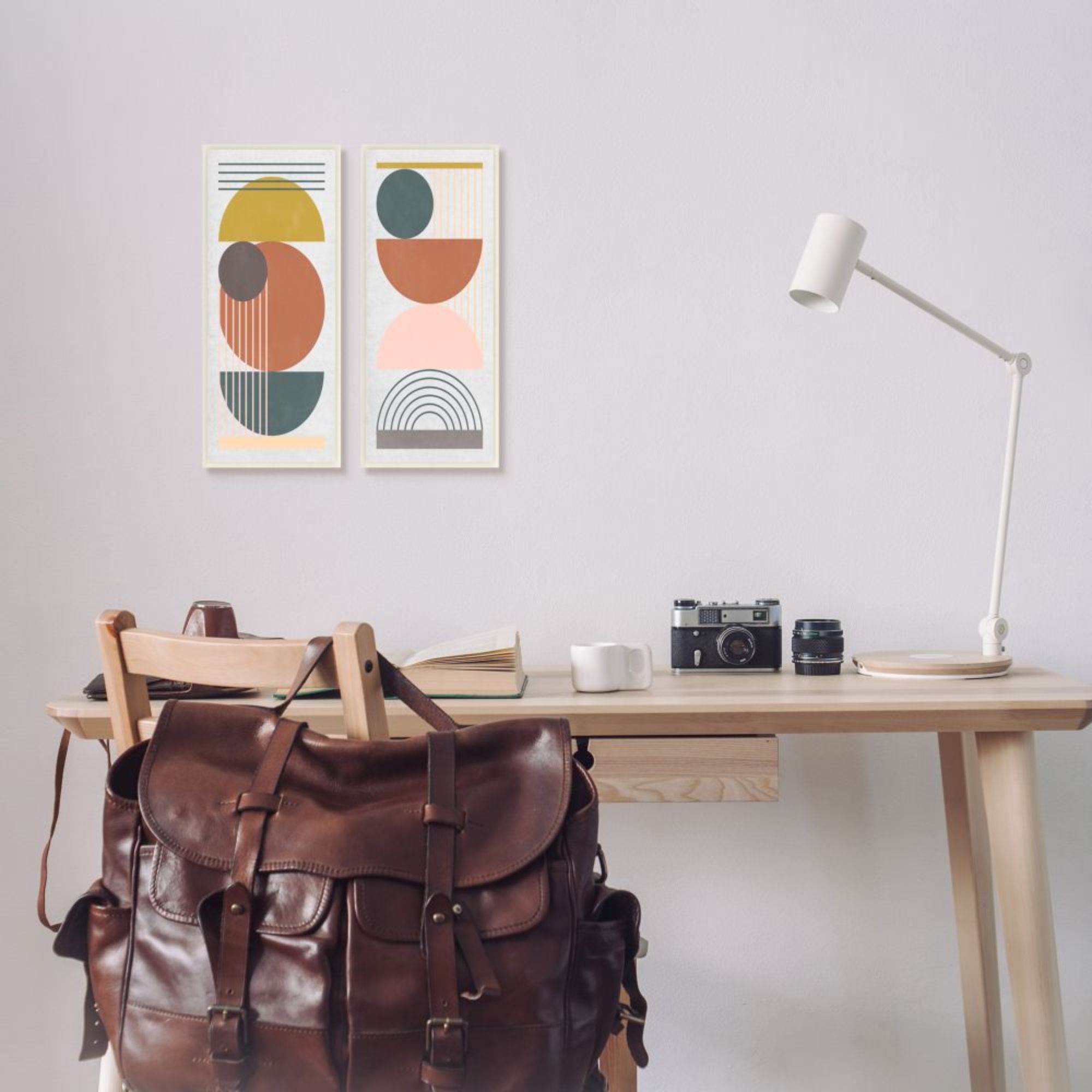 Stupell Industries Geometric Study of Lines Arches Circles Design by Melissa Wang