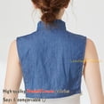 thumbnail image 5 of LoudSung False Collar Detachable Half Shirt Blouse Fake Collar Lacing Denim Dickey Collar Elegant Design for Women Girls, 5 of 7