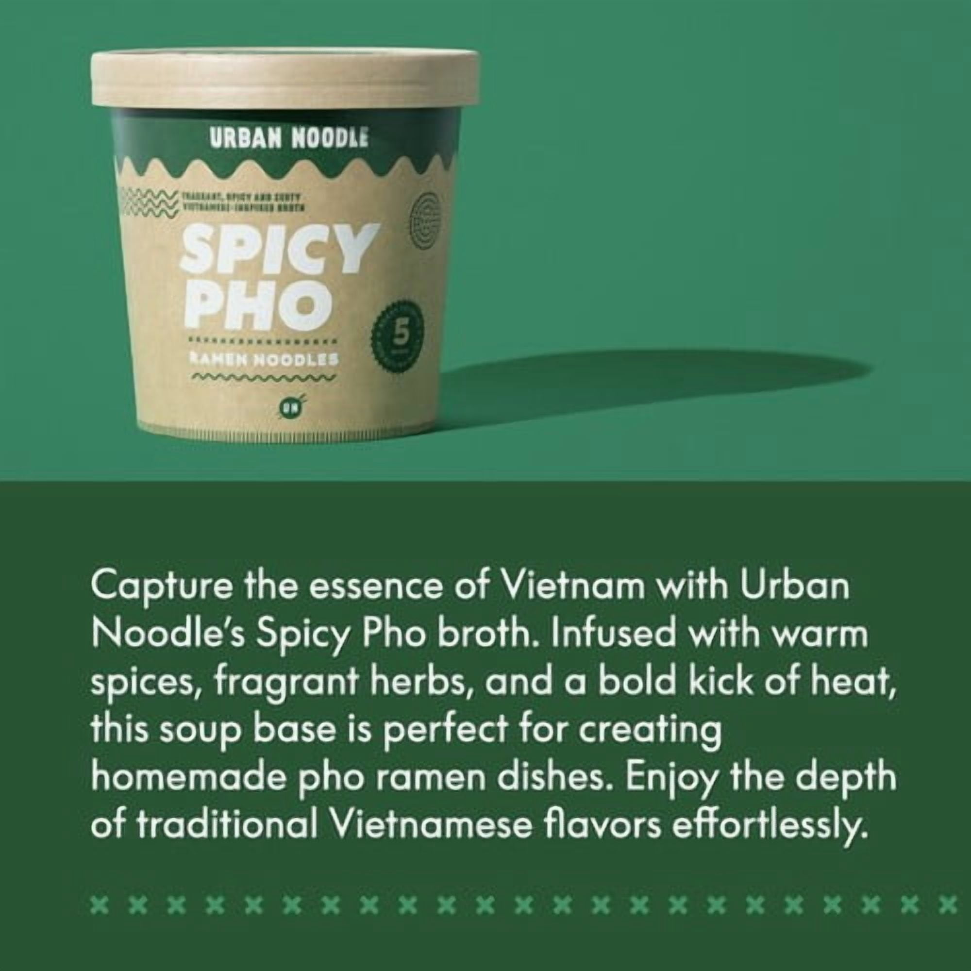 Urban Noodle Spicy Pho Ramen Pot 87g, British Import (Pack of 3)