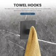 thumbnail image 2 of Adhesive Hooks, Stainless Steel Wall Hook Heavy Duty Coat Key Robe Towel Hooks For Bathroom Home Ki, 2 of 5