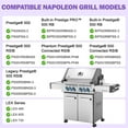 thumbnail image 3 of 2-Pack Cast Iron Grill Grates for Napoleon Prestige 500, PRO 500, LEX 485 – 17.75" x 13.1" (Each) – Heavy Duty Replacement Cooking Grids for Napoleon, 3 of 4