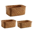 thumbnail image 1 of 3pcs Basquero de almacenamiento de trenza de trenza multifuncional Canasta de almacenamiento de la cesta del organizador para el hogar, 1 of 7