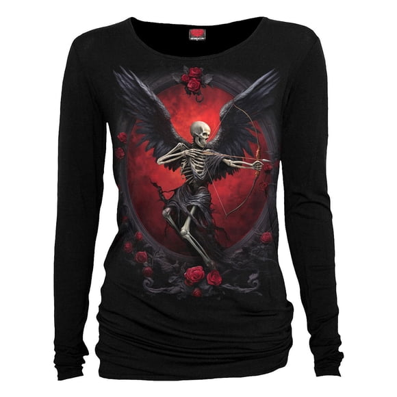 Spiral Womens Cupid's Curse Baggy Long-Sleeved T-Shirt