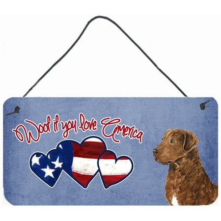 Woof if you love America Chesapeake Bay Retriever Wall or Door Hanging Prints