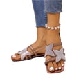 thumbnail image 3 of Willtoo Women's Sparkly Rhinestone Star Summer Sandals 2026 Wedding Glitter Bling Strappy Flats, 3 of 5