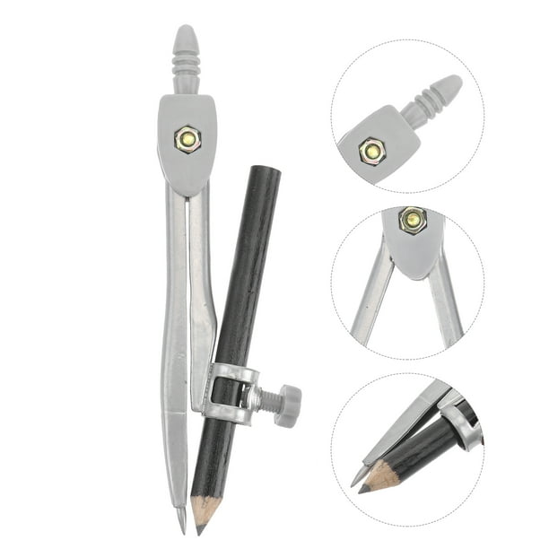 Professional Compass for Geometry Precision Compass with Pencil Holder