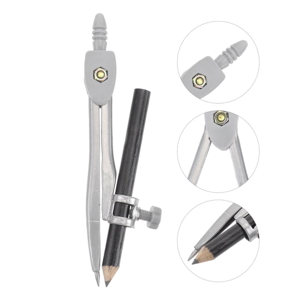 Minkissy Professional Metal Compass for Art and Drawing Projects, 1 Pack Precision Tool for School and Office Use