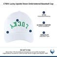 thumbnail image 4 of CTM Unisex Lucky Upside Down Embroidered Baseball Cap, 4 of 4