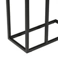 thumbnail image 5 of DecMode 11" x 25" Brown Teak Wood Live Edge Top Accent Table with Black Metal Base, 1-Piece, 5 of 10