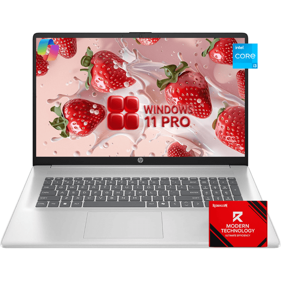 HP 17 Laptop for Business & Students 2025, 17.3" HD  IPS Display, Intel 8-Core i3-N305(Up to 3.8GHz), 16 GB RAM, 512GB SSD, Fast Charge, Long Battery Life, Windows 11 Pro