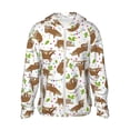 thumbnail image 1 of Fotbe Cute Sloth Chaqueta con Protección Solar UPF 50+ para Hombre y Mujer, Camisa con Capucha y Bolsillos-Medium, 1 of 7