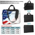 thumbnail image 2 of ZNDUO Patriotic Usa Flag Paintbrush Pattern Laptop Bag, 13 inch Business Casual Durable Laptop Backpack, 2 of 8