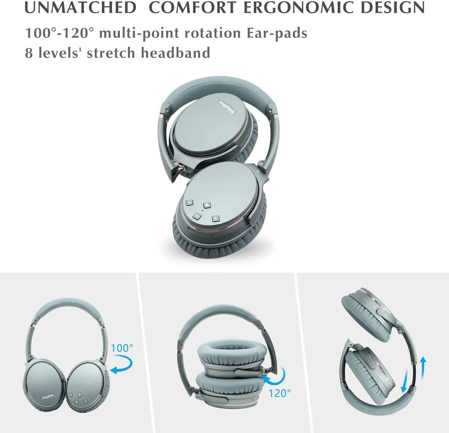 Srhythm NC35 Noise Cancelling Bluetooth 5.0 Headphones, Fast