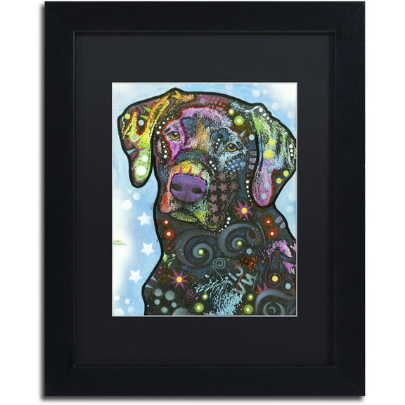 Trademark Fine Art "27" Canvas Art by Dean Russo, Black Matte, Black Frame