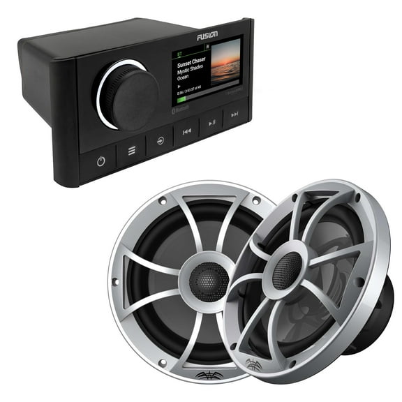 Fusion MS-RA670 Marine Receiver   Wet Sounds RECON8-S-RGB Speakers