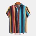 thumbnail image 2 of Birdeem Chemise Décontractée en Coton et Lin pour Hommes, Cardigan à Manches Courtes, Chemisier à Col Rabattu, 2 of 10