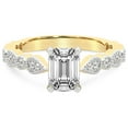 thumbnail image 3 of IGI Certified 5 Carat Emerald Shape Lab Grown Diamond Engagement Ring | 14K Yellow Gold | Filippa Milgrain Diamond Ring | FG-VS1-VS2 Quality Friendly Diamonds, 3 of 5