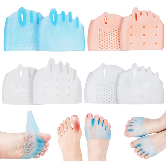 Almohadillas Separadoras de Dedos de Gel Dunquya 4 Pares Multicolor