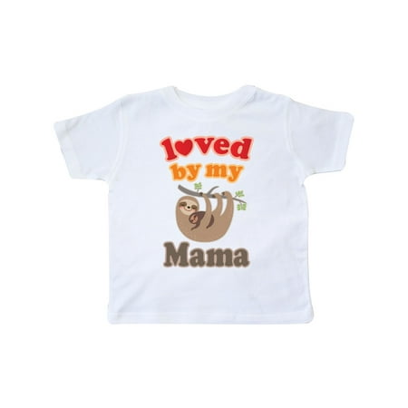 

Inktastic Mama Loves Me Baby Sloth Gift Toddler Boy or Toddler Girl T-Shirt