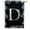 Monogram D, variant on America Forever Winter Monogram Letter B House Flag Vertical Double Sided 28 x 40 inches Christmas Holiday Seasonal Flags for Outdoor, Yard, Porch Decoration, Silver Snowflakes Decoration