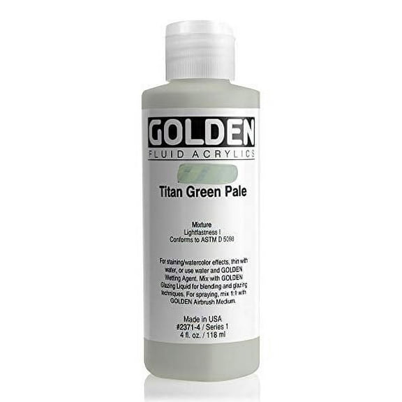 Golden Fluid Acrylic - Titan Green Pale, 4 oz