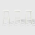 thumbnail image 7 of WestinTrends Malibu 29" HDPE Outdoor Patio Round Bar Stool Set of 3, White, 7 of 7