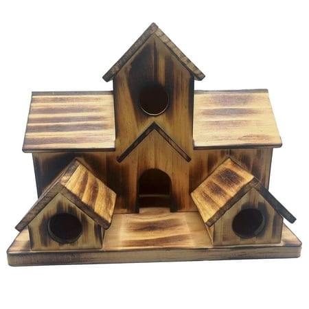 Bird For Outside Hummingbird With 6 Hole Hanging Big Birdhouse Nesting Birdhouse For Backyard/Courtyard/Patio Hummingbird Feeder for Window Suction Copper Feeders for outside Oriole Feeder Penguin