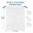 thumbnail image 2 of Transparent Shoe Bags for Travel Large Clear Shoes Storage Organizers Travel Accessories 12 Pcs, 2 of 6