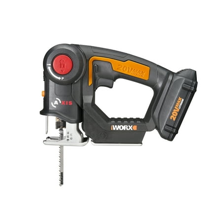 - WORX WX550L 20V Axis 2-In-1 Reciprocating Saw And Jigsaw With Orbital Mode, Variable Speed And Tool-