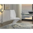 thumbnail image 3 of Casabianca Home Boulevard Set of 2 Polyurethane Leather Dining Chairs - White, 3 of 6
