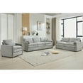 thumbnail image 5 of Cozy Upholstered Sofa Set Oversized Comfy Cloud Sofa Double Cushion Sofa Group Plush Cushion Sofa Couch for Living Room, Light Grey, 5 of 7