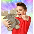 thumbnail image 3 of DolliBu Brown Sitting Moose Plush - Super Soft Moose Stuffed Animal, Wildlife Stuffed Moose Plush Toy, Cute Stuffed Animal for Boys And Girls, Plush Moose Gift for Baby, Kids, and Adults - 11 Inches, 3 of 8