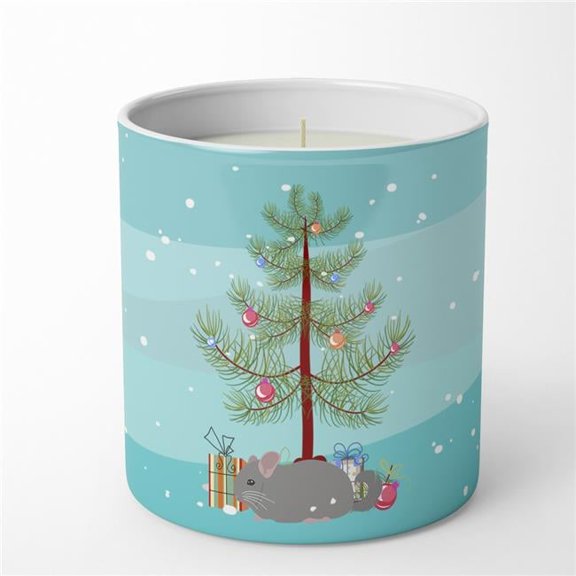 Carolines Treasures CK4430CDL 3.75 x 3.25 in. Unisex Agouti Chinchilla Merry Christmas 10 oz Decorative Soy Candle