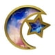 thumbnail image 4 of Bandeja decorativa para servir Ramadán, bandeja de comida de madera, regalo versátil, bandeja de luna y estrella. Oro rosa azul, 4 of 9
