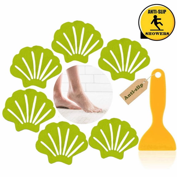 6pcs Non Slip Sea Shape Bathtub Stickers Shower Decals For Beach Bathroom Decor