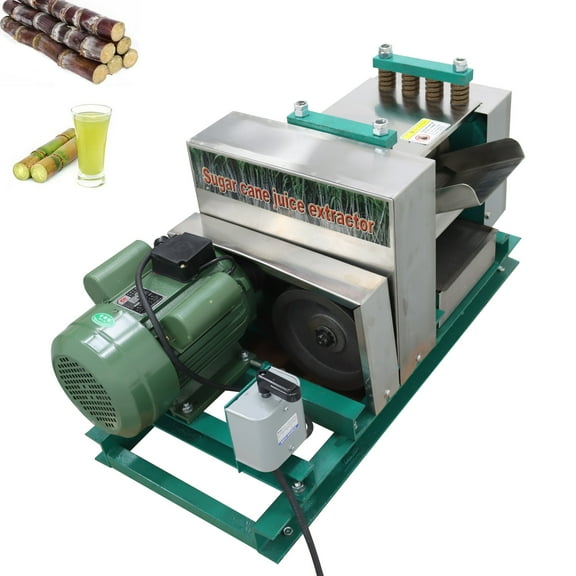 Industrial 3 Rollers Sugar Cane Juicer Sugarcane Crusher Extracting Machine 220V 3500W