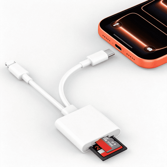 GJX Mfi Certified] Sd Card Reader for Iphone 17 16 15 14 13 12 11 Xs,Usb C&Lightndual Port Sd&Tf Card Adapter with Type C Charg,Memory Card Reader for Camera Adapter,Plug&Play