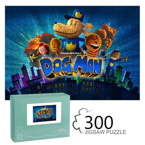Dog Man-themed Wooden jigsaw Puzzle for home Decoration or gift for fans friend,family.300pc