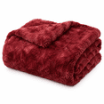 thumbnail image 3 of Sanmadrola Oversized Throw Blanket Soft Fuzzy for Couch Fluffy Blankets Throws Shaggy Faux Fur Blanket Plush Sherpa Blanket Cozy Decorative Gift Throw Blankets for Couch, Sofa Bed 60''x80'' Burgundy, 3 of 7