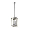 thumbnail image 2 of Moffet Street 3 Light Chandelier - Washed Pine and Chrome, 2 of 3