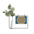 thumbnail image 1 of Resumen Marruecos estilo patron de geometria Marco De Metal Florero De Cerámica Decoración, 1 of 4