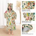thumbnail image 3 of FORMRS Wearable Blanket Hoodie with Sleeves for Kids Cozy Flannel Sweatshirt, Beige Cartoon Animals, 3 of 7