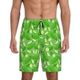 thumbnail image 2 of Picia Green Cucumber Pajama Shorts for Men, Men's Pajama Bottoms, Sleepwear,Short Pajama Pants-Medium, 2 of 9