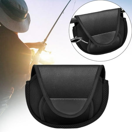 koolsoo Fishing Reel Pouch Portable Case for Baitcaster Reel Bank Fishing 18.5x15.5cm