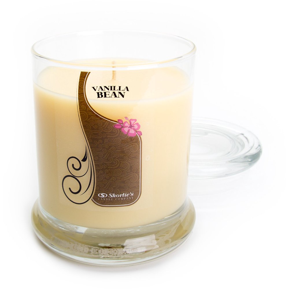Vanilla Bean Candle Medium Beige 10 Oz. Highly Scented Jar Candle Made With Natural Oils