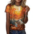 thumbnail image 3 of Cool Horse T-Shirts Casual T-Shirt Short Sleeve Women Trendy Tshirt Beach Custom Tops, 3 of 5
