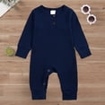 thumbnail image 2 of Kogui Baby Boy Jumpsuit Baby Easter Romper Long Hoodie Romper Jumpsuit with Zipper 0 3 6 9 12 18 24 Months (Dark Blue,3-6 Months), 2 of 8